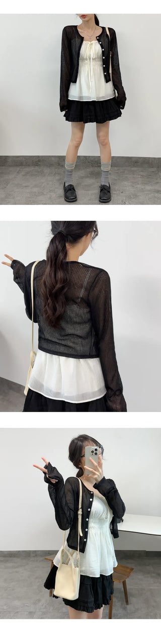 Linen Sheer Cardigan