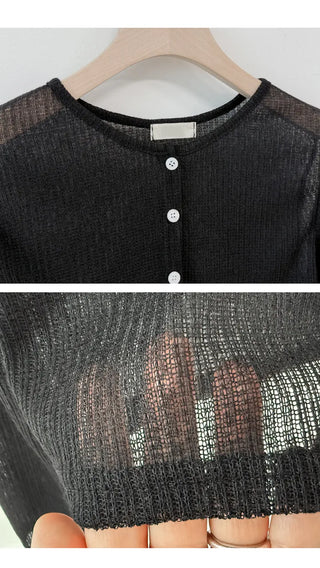 Linen Sheer Cardigan