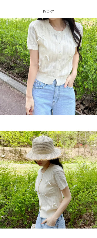 Ribbon Knit Cardigan