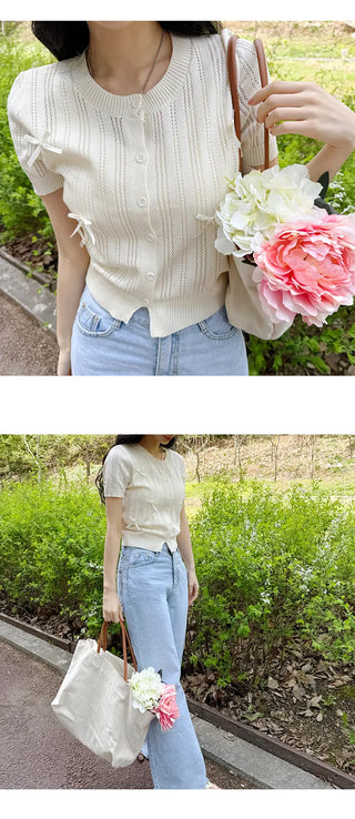Ribbon Knit Cardigan