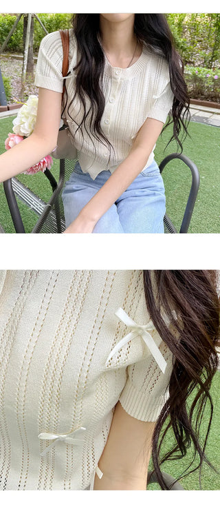 Ribbon Knit Cardigan