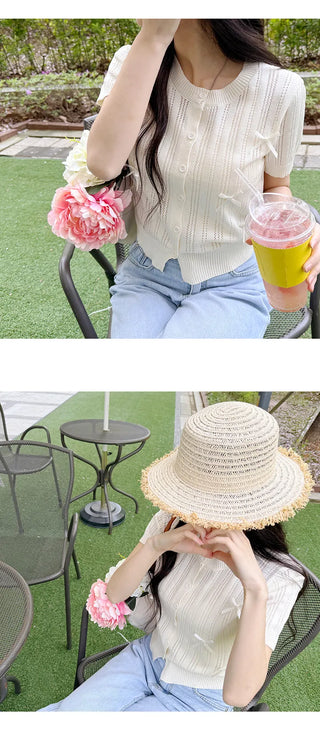 Ribbon Knit Cardigan