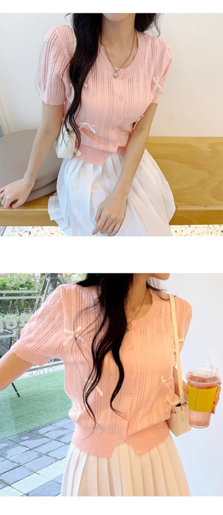 Ribbon Knit Cardigan