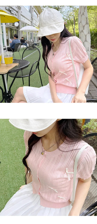 Ribbon Knit Cardigan