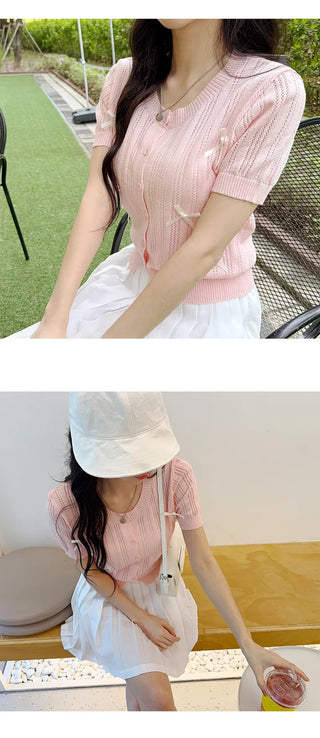 Ribbon Knit Cardigan