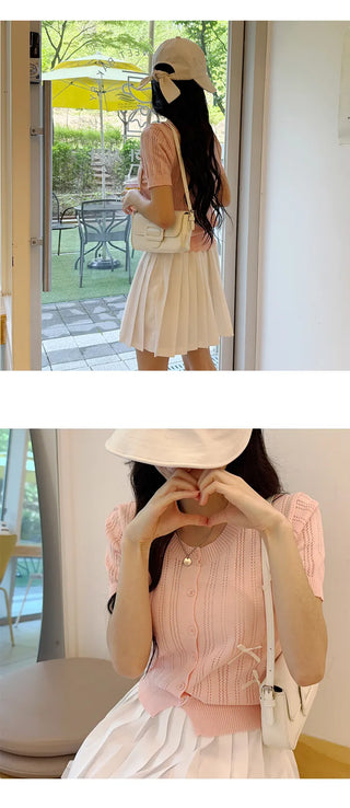 Ribbon Knit Cardigan