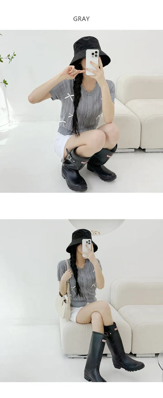 Ribbon Knit Cardigan