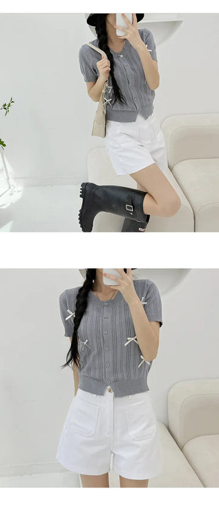 Ribbon Knit Cardigan