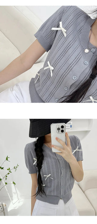 Ribbon Knit Cardigan