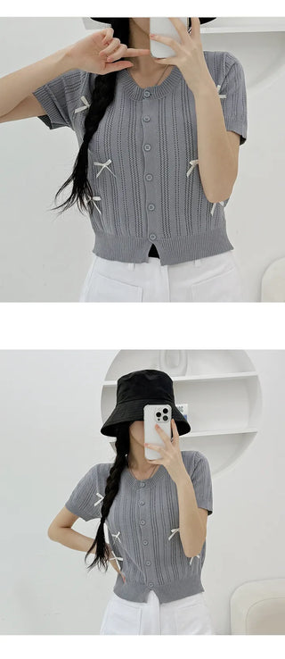 Ribbon Knit Cardigan