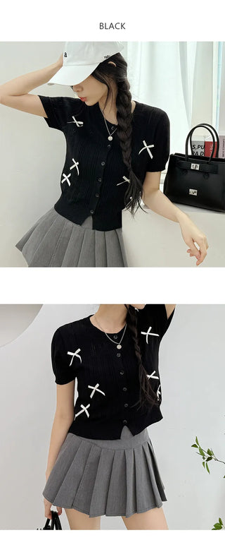 Ribbon Knit Cardigan