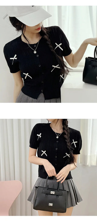 Ribbon Knit Cardigan