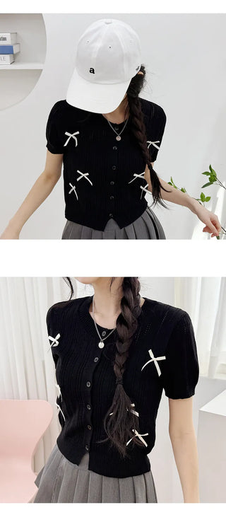 Ribbon Knit Cardigan