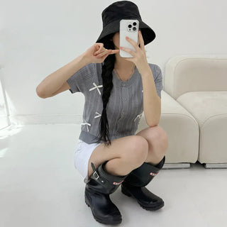 Ribbon Knit Cardigan