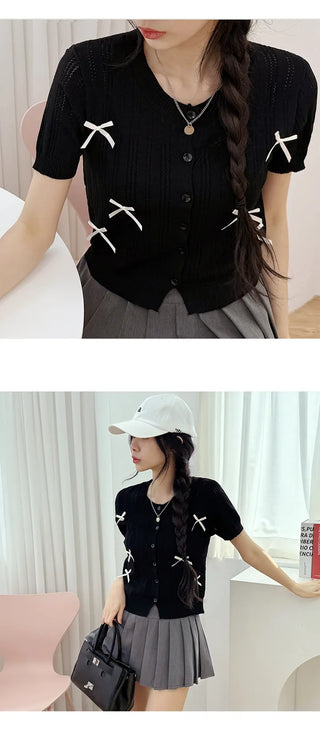 Ribbon Knit Cardigan