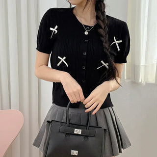 Ribbon Knit Cardigan