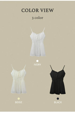 Ribbon Shirred Blouse
