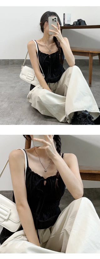 Ribbon Shirred Blouse