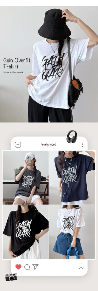 Lettering Boxy Tee