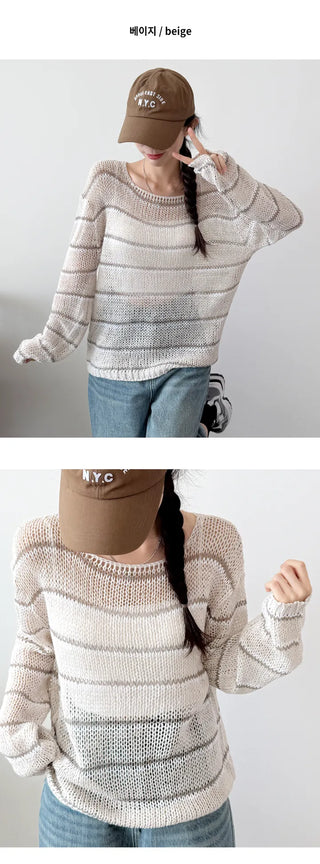 Striped Knit Tee