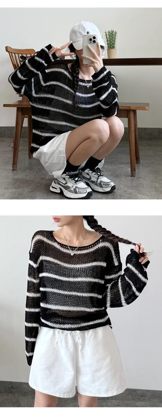 Striped Knit Tee