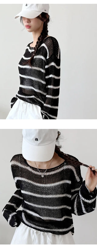 Striped Knit Tee