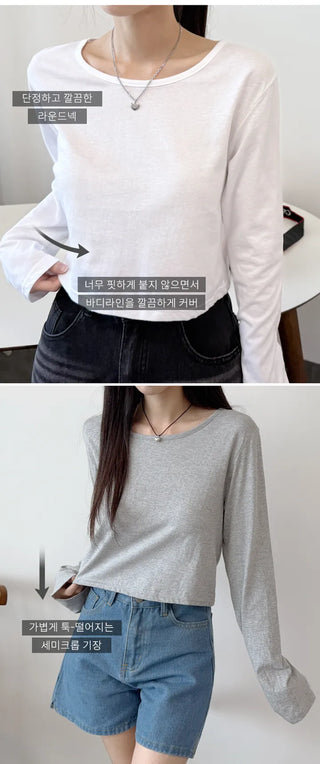 Cotton Long Sleeve Tee