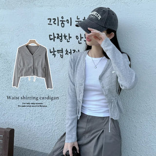 Tie Strap Knit Cardigan