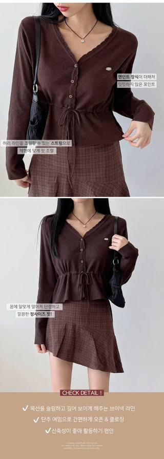 Tie Strap Knit Cardigan