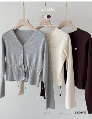 Tie Strap Knit Cardigan