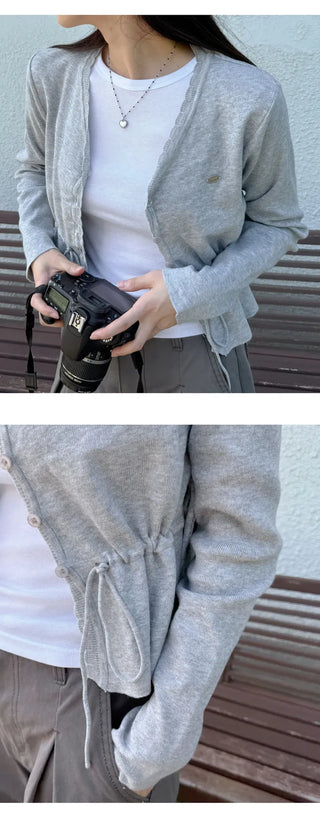 Tie Strap Knit Cardigan