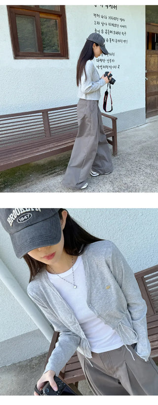 Tie Strap Knit Cardigan
