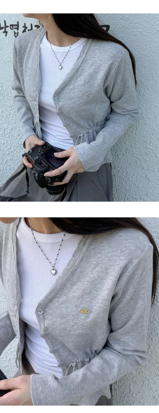 Tie Strap Knit Cardigan