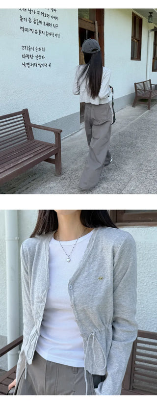 Tie Strap Knit Cardigan