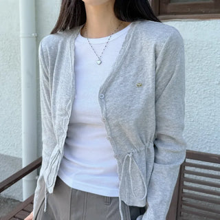 Tie Strap Knit Cardigan