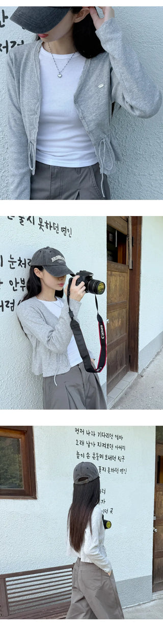 Tie Strap Knit Cardigan