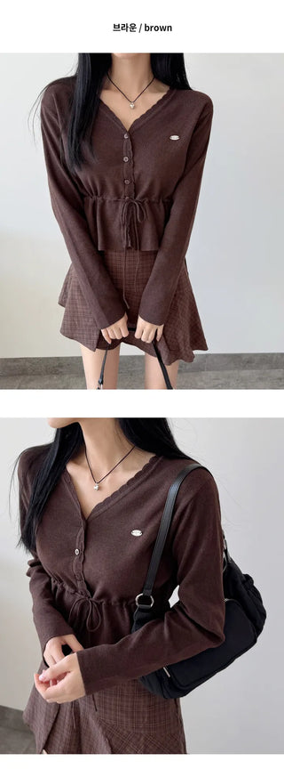 Tie Strap Knit Cardigan