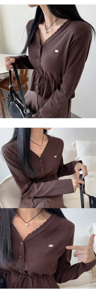 Tie Strap Knit Cardigan
