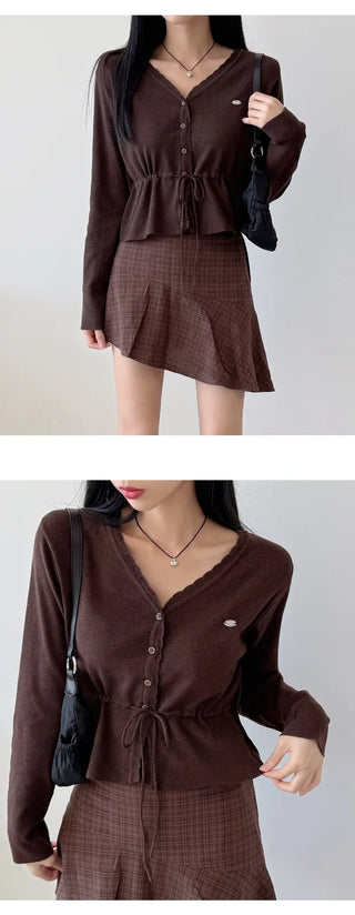 Tie Strap Knit Cardigan