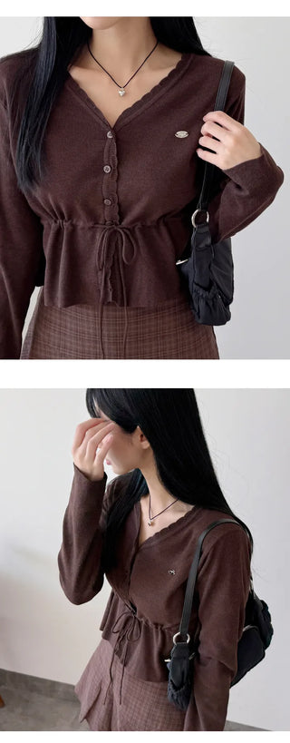 Tie Strap Knit Cardigan