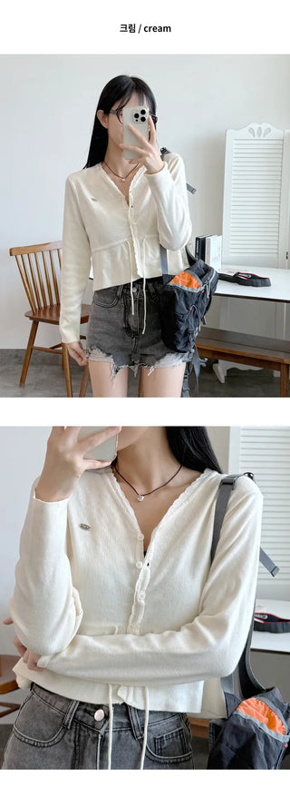 Tie Strap Knit Cardigan