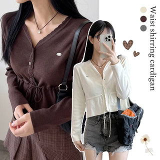 Tie Strap Knit Cardigan