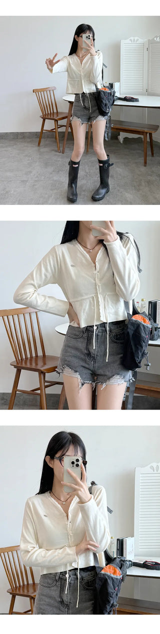 Tie Strap Knit Cardigan