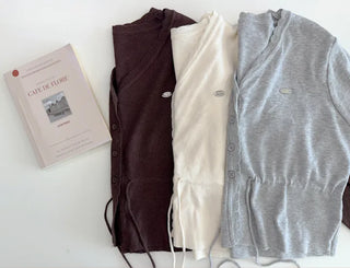 Tie Strap Knit Cardigan