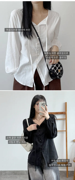 Ribbon Blouse Shirt