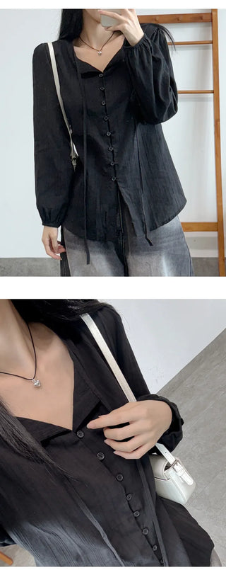 Ribbon Blouse Shirt