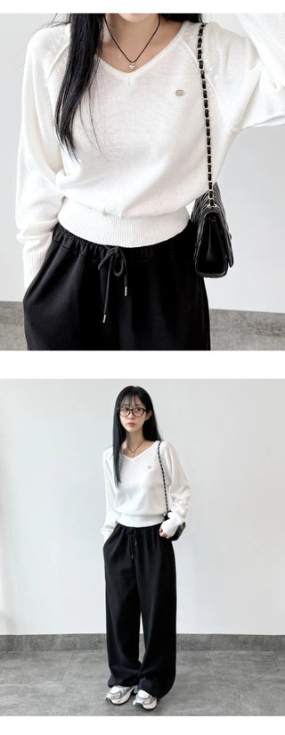 V Neck Knit Top
