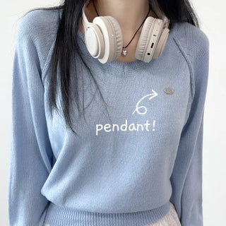 V Neck Knit Top
