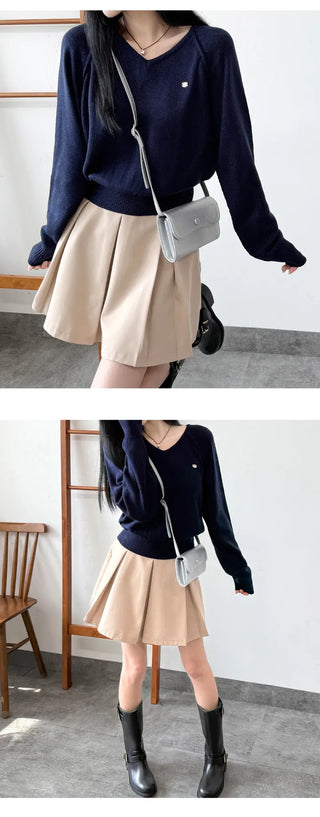 V Neck Knit Top