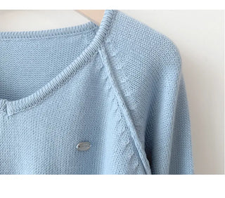 V Neck Knit Top